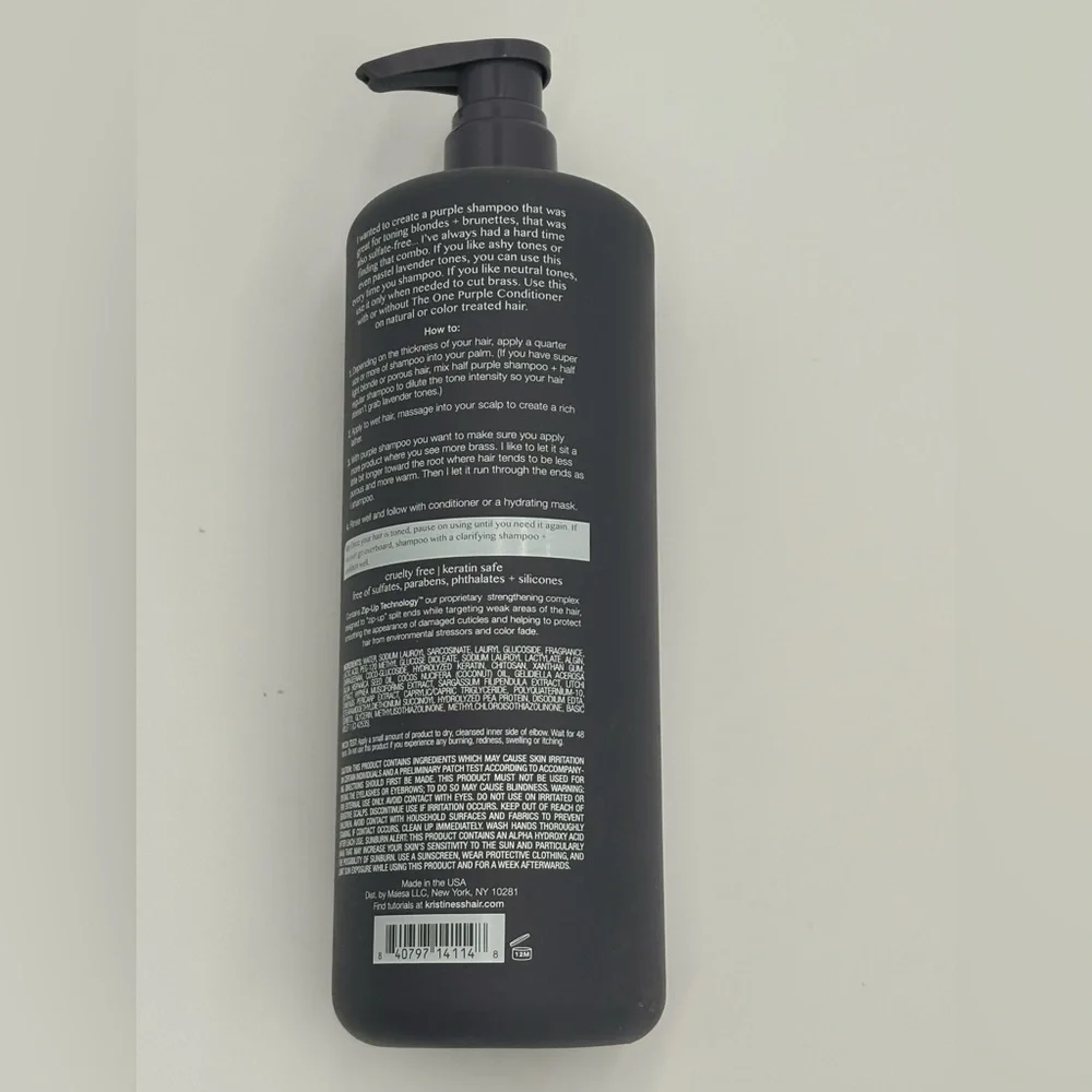Kristin Ess The One Purple Shampoo 33.8oz 1L New Never Used‎